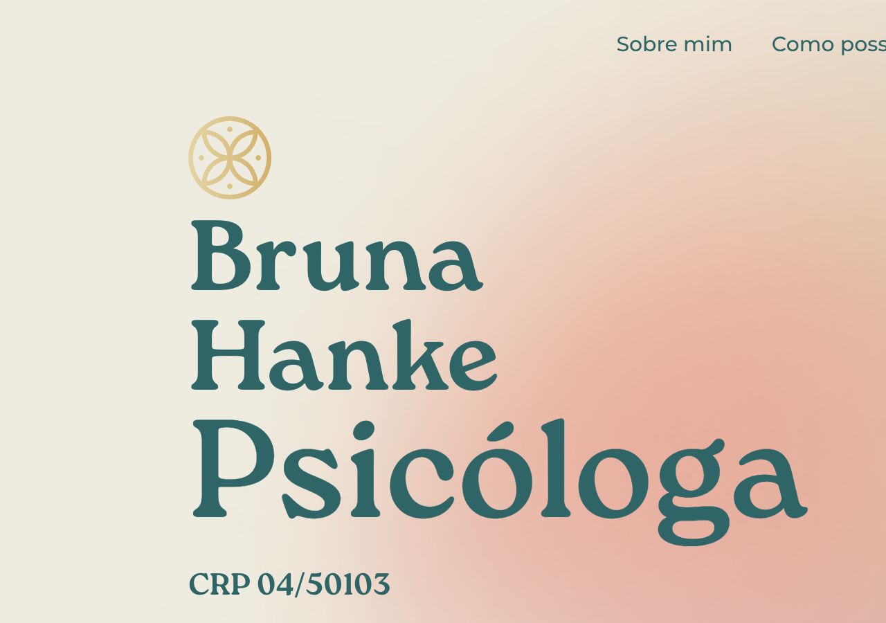 Página da psicóloga Bruna Hanke